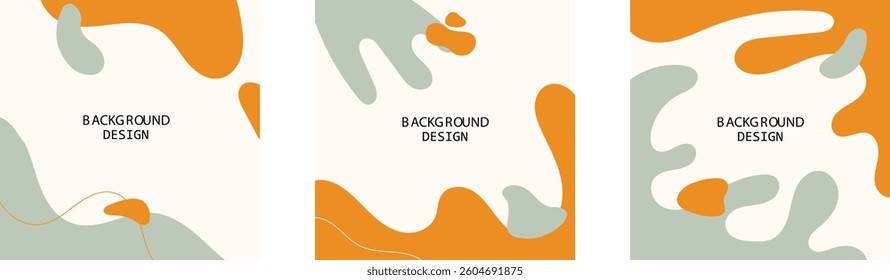 Abstract Organic Shapes Background Vector Illustration