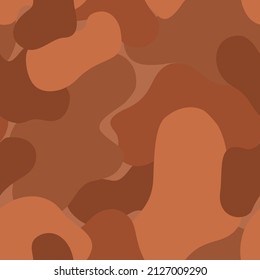 Abstract organic shapes camouflage seamless pattern. Contemporary cut out forms, shapes, paper cutouts geometric elements background. Vector illustration for surface design, wallpaper, textile.