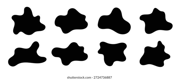 abstract organic shapes collection irregular liquid forms