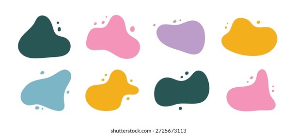 abstract organic shapes collection irregular liquid forms