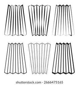 Abstract organic shapes. Monochrome curved forms. Geometric line pattern. Vector modern illustration. EPS 10.