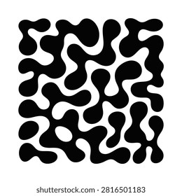 Abstract organic shapes pattern on a white background