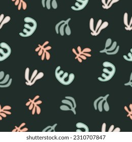 Abstract organic shapes seamless pattern collection