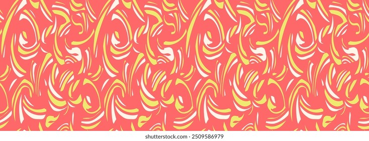  Patrón sin fisuras de Formas orgánicas Abstractas. Vector dibujado a mano de forma curva y líneas onduladas. Colorido estampado minimalista contemporáneo. Ornamento geométrico liso