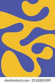 Patrón sin fisuras de Formas orgánicas Abstractas. Fondo de Arte vectorial en estilo minimalista ondulado líquido distorsionado Formas, para la impresión de arte, decoración de la pared, cubiertas, carteles, volantes, revistas