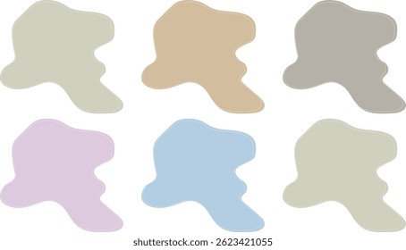 Abstract Organic Shapes in Soft Pastel Colors – EPS Vector Set