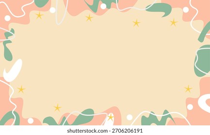 Abstract organic shapes trendy background with copy spaces vector