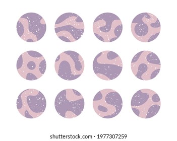 Abstract organic story highlight cover templates. Vector illustration isolated on white background.
