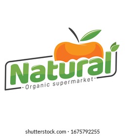 Abstract organic supermarket logo design