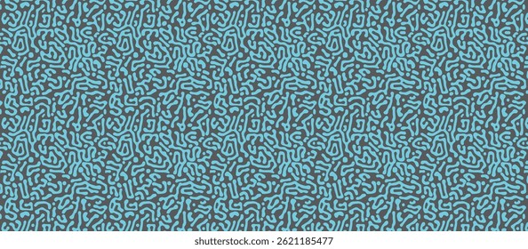 Abstract organic teal coral pattern on dark gray background, intricate pixelated biological texture, interconnected geometric network, modern digital design