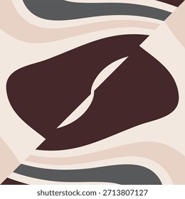 Abstract organic vector art featuring flowing curves and natural earth tones perfect for minimalist designs