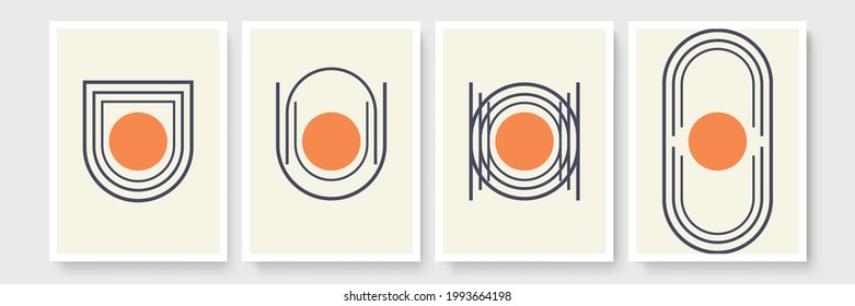 Resumen de la colección de plantillas de banner de vector orgánico. Fondo mínimo en estilo boho con espacio de copia para texto. Ilustración vectorial para la portada de plantillas de publicaciones en medios sociales, postal, papel tapiz, arte mural