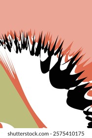 Abstract organic vector shapes, template, cover, poster, greeting card, frame, background in doodle style. 