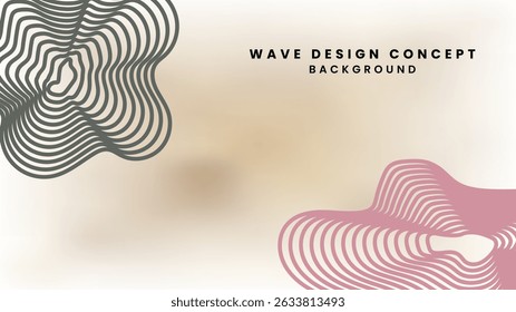 Abstract Organic Wave Background with Dual Color Flow Design for Modern Presentations