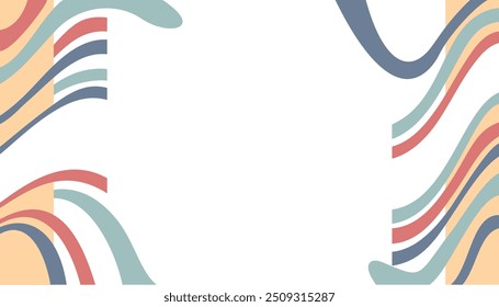 Patrón ondulado orgánico Abstractas - decoración para folleto, presentación o publicidad. Márgenes o lados de diseño derecho e izquierdo.