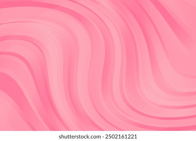 Abstract organic wavy shiny stripes pattern with gradient texture. Pink glowing waves background. Aesthetic curvy lines backdrop for beauty product presentation, web banner.