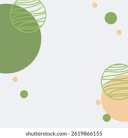 Abstract, organic-themed background featuring soft circles and natural shapes. Perfect for Instagram carousels, quotes, social posts, or digital covers. Clean design allows easy overlay of text