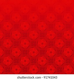 Abstract oriental cherry blossom pattern seamless background