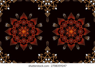 Abstract oriental ethnic geometric pattern design background for fashion, fabric, carpet, embroidery, wallpaper and other designs.