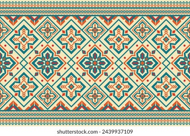 Abstract Oriental ethnic geometric, seamless pattern, graphic design geometric print pattern, design for gift wrapping paper, carpet, wallpaper, clothing, wrap, fabric, cover, textile, Etc.