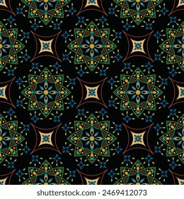 Abstract Oriental ethnic geometric, seamless pattern, graphic design geometric print pattern, design for gift wrapping paper, carpet, wallpaper, clothing, wrap, fabric, cover, textile, Etc.