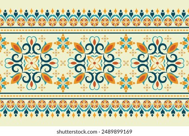 Abstract Oriental ethnic geometric, seamless pattern, graphic design geometric print pattern, design for gift wrapping paper, carpet, wallpaper, clothing, wrap, fabric, cover, textile, Etc.