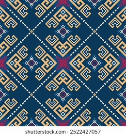 Abstract Oriental ethnic geometric, seamless pattern, graphic design geometric print pattern,design for gift wrapping paper, carpet, wallpaper, clothing, wrap, fabric, cover, textile, Etc.