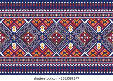 Abstract Oriental ethnic geometric, seamless pattern, graphic design geometric print pattern, design for gift wrapping paper, carpet, wallpaper, clothing, wrap, fabric, cover, textile, Etc.