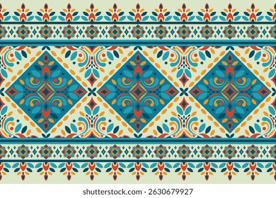 Abstract Oriental ethnic geometric, seamless pattern, graphic design geometric print pattern, design for gift wrapping paper, carpet, wallpaper, clothing, wrap, fabric, cover, textile, Etc.