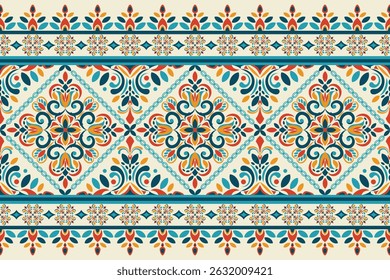 Abstract Oriental ethnic geometric, seamless pattern, graphic design geometric print pattern, design for gift wrapping paper, carpet, wallpaper, clothing, wrap, fabric, cover, textile, Etc.
