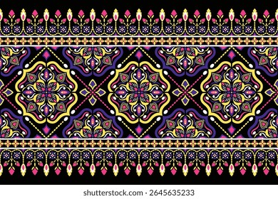 Abstract Oriental ethnic geometric, seamless pattern, graphic design geometric print pattern, design for gift wrapping paper, carpet, wallpaper, clothing, wrap, fabric, cover, textile, Etc.