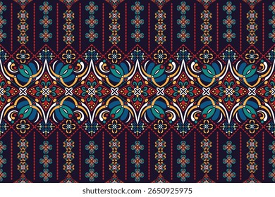 Abstract Oriental ethnic geometric, seamless pattern, graphic design geometric print pattern, design for gift wrapping paper, carpet, wallpaper, clothing, wrap, fabric, cover, textile, Etc.