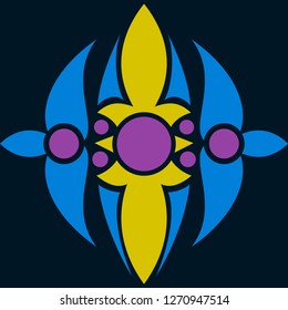 Abstract oriental flower