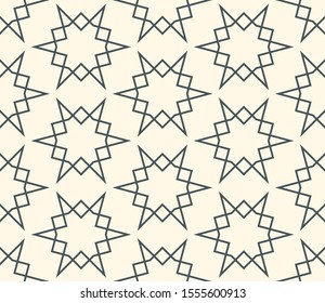 Abstract oriental geometric seamless pattern with stars. Mosaic, tile background, wrapping paper. Vector illustration.     
