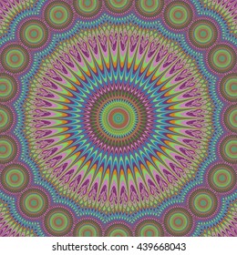 Abstract oriental mandala fractal vector background design