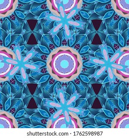 Abstract oriental mandala frame with decorative colored foil. Vector mandala with peacock feather. Design for fashion banner, cover, save the date card, wedding or birthday party invitation.