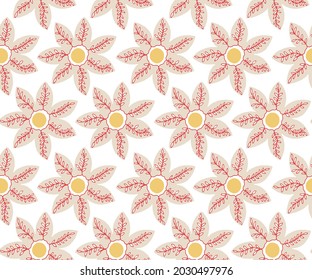 Resumen del marco de mandala oriental con un patrón de flor decorativo de navidad en color sobre fondo blanco. Geometría de girasol de patrón en estilo moderno. Diseño para banner de moda, portada, textil.