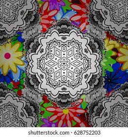 Abstract oriental mandala frame with decorative colored foil. Design for fashion banner, cover, save the date card, wedding or birthday party invitation. Vector mandala with peacock feather.