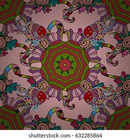 Abstract oriental mandala frame with decorative colored foil. Design for fashion banner, cover, save the date card, wedding or birthday party invitation. Vector mandala with peacock feather.