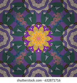 Abstract oriental mandala frame with decorative colored foil. Design for fashion banner, cover, save the date card, wedding or birthday party invitation. Vector mandala with peacock feather.