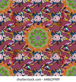 Abstract oriental mandala frame with decorative colored foil. Design for fashion banner, cover, save the date card, wedding or birthday party invitation. Vector mandala with peacock feather.