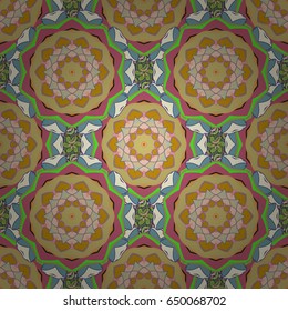 Abstract oriental mandala frame with decorative colored foil. Design for fashion banner, cover, save the date card, wedding or birthday party invitation. Vector mandala with peacock feather.