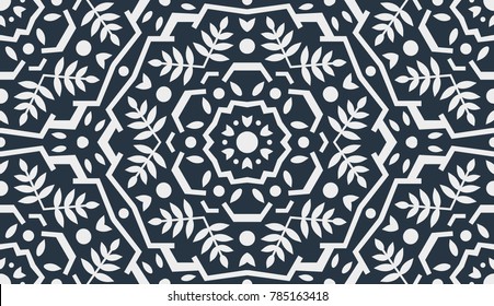 Abstract Oriental Pattern. Modern Shape. Endless Vector.