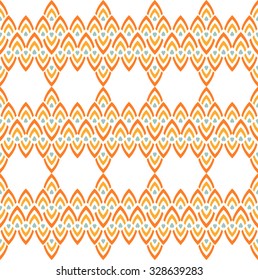 Abstract oriental seamless pattern. Feather pattern. Abstract Vector Background. Ethnic background.  Arabic architecture inspired backdrop.Grid background.Geometric background.Vector Regular Texture. 
