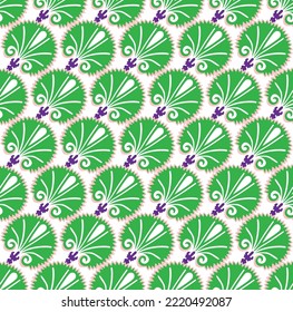 Abstract Oriental Turkish Indian Diagonal Flowers Art Deco Style Seamless Pattern Perfect for Allover Fabric Print or Wrapping Paper Arabesque Elegant Florals Bright Green Tones