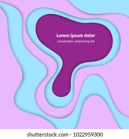 Abstract origami background. Paper layered banner. Vector illustration.  Wave and line concept. Cool for flyer, blank, poster.