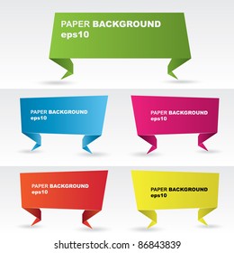 Abstract origami banner