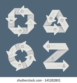 Abstract origami banner background , eps10 vector format