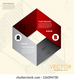 Abstract origami banner background.eps10