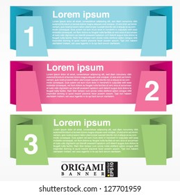 Abstract origami banner vector.EPS 10